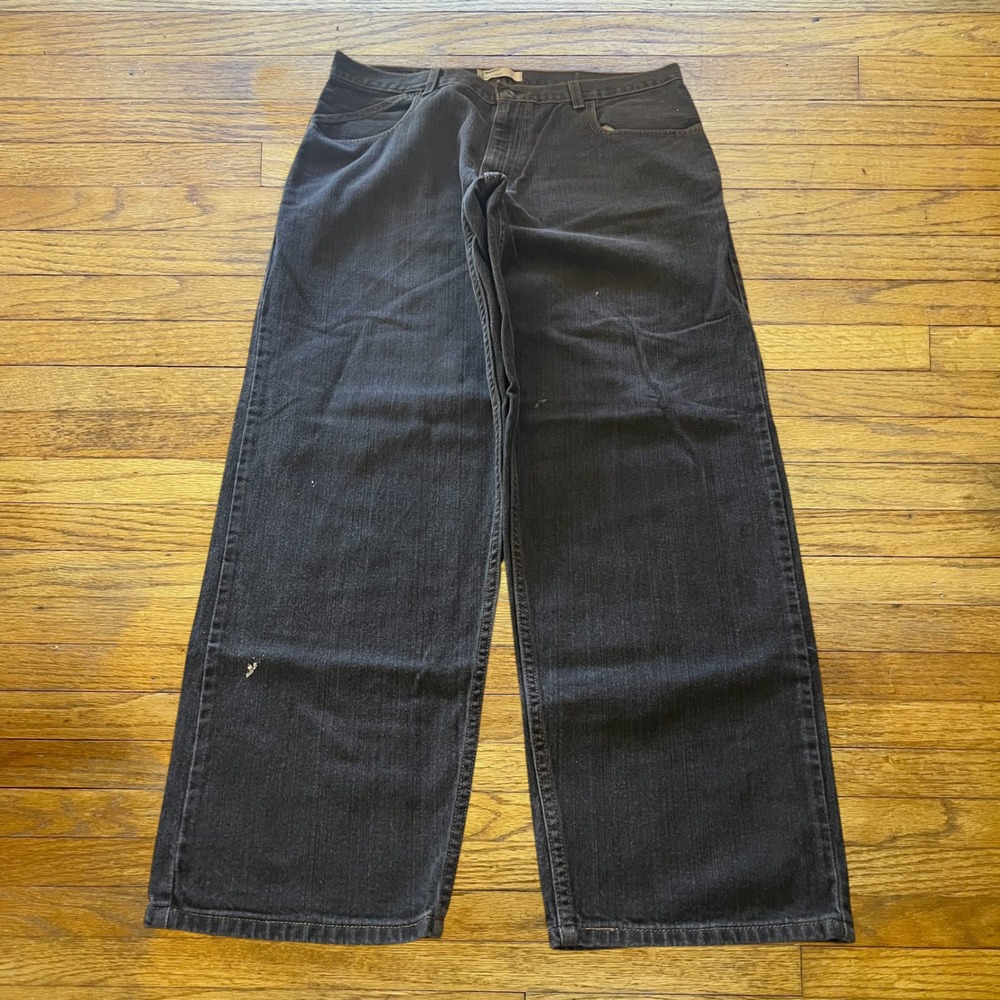 Levis SilverTab Baggy Jeans Mens 36x32 Black Denim Wide Leg Relaxed Fit Vintage